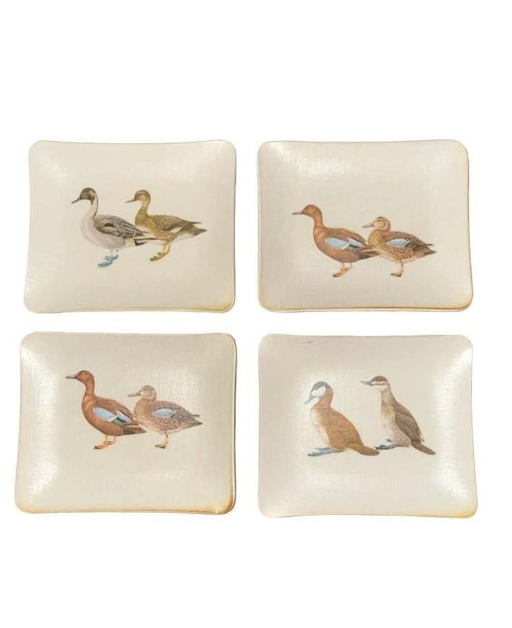 Vintage Chaco Originals Duck Trays Set of 4 Plastic Coasters Mid Century NJ